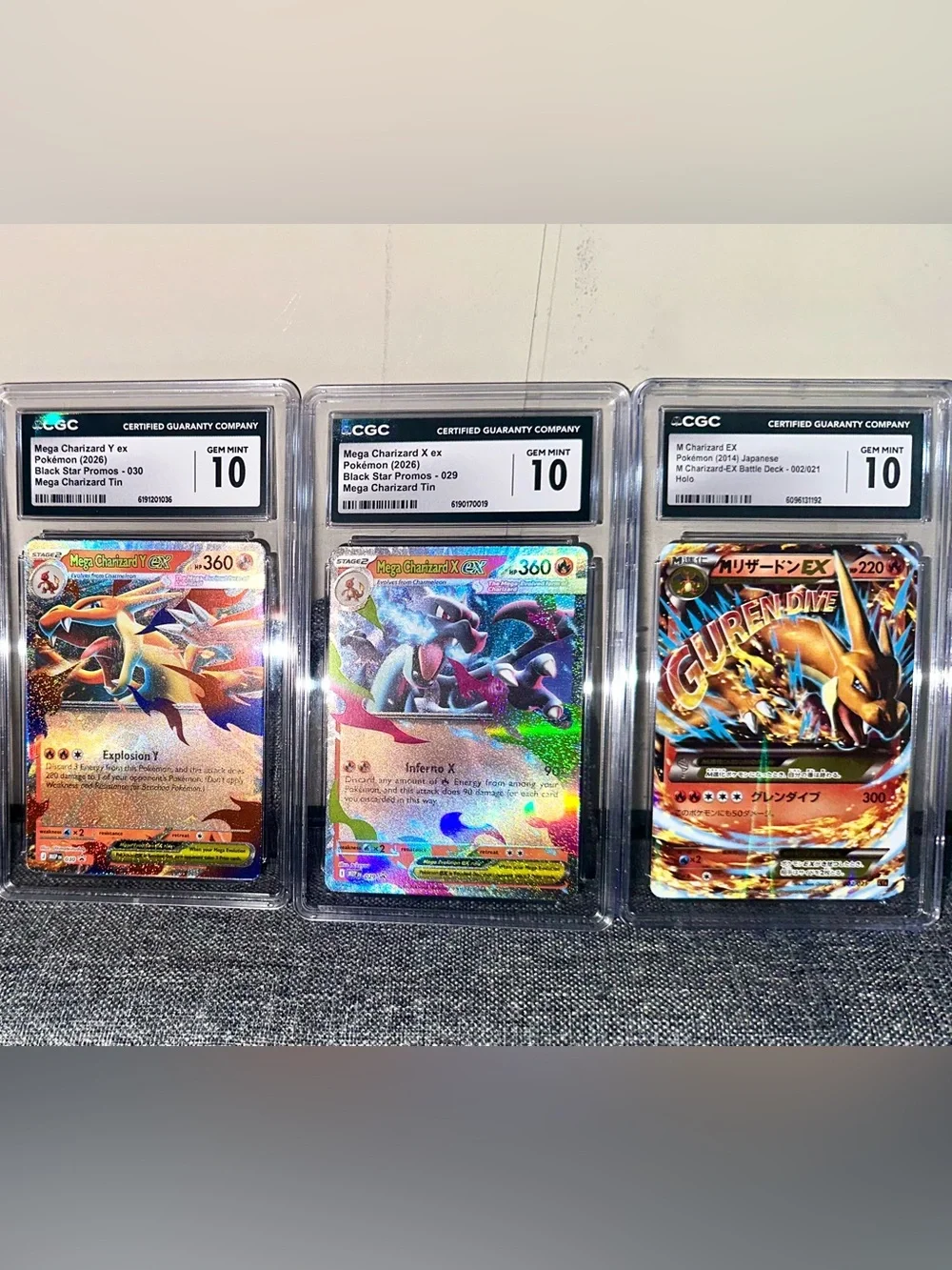 Charizard Bundle Lot graded CGC Gem Mint 10 slabs OBO
